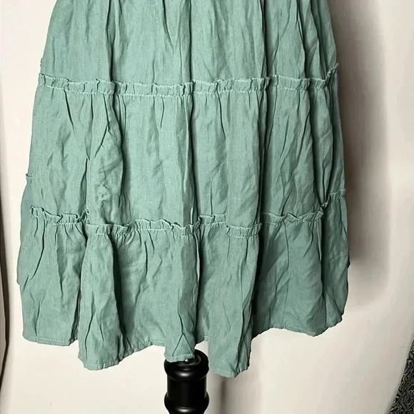 Trixxi by Francesca’s Sage Green Ruffled Sleeveless Mini Dress Size XL - Picture 5 of 8